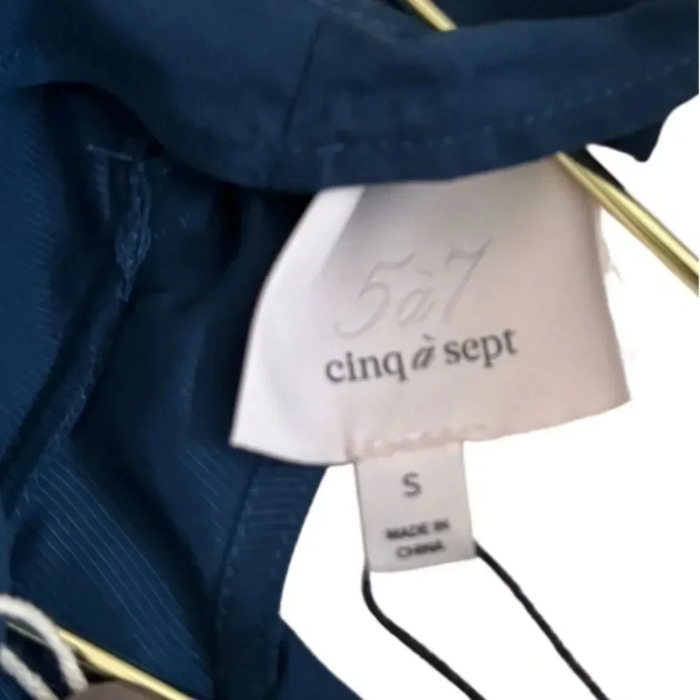 NWT Rare Cinq A Sept Cuerpo Dylan Tunic Asymmetric Navy Size S MSRP $269